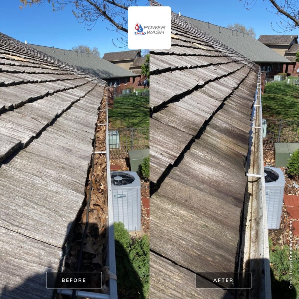 gutter cleaning before after hc powerwash